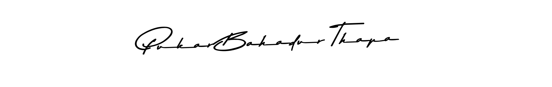 Also You can easily find your signature by using the search form. We will create Pukar Bahadur Thapa name handwritten signature images for you free of cost using Asem Kandis PERSONAL USE sign style. Pukar Bahadur Thapa signature style 9 images and pictures png
