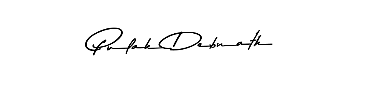 Make a beautiful signature design for name Pulak Debnath. With this signature (Asem Kandis PERSONAL USE) style, you can create a handwritten signature for free. Pulak Debnath signature style 9 images and pictures png