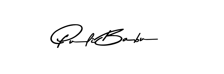 How to make Puli Babu name signature. Use Asem Kandis PERSONAL USE style for creating short signs online. This is the latest handwritten sign. Puli Babu signature style 9 images and pictures png