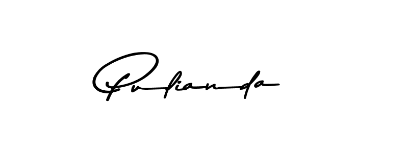 Design your own signature with our free online signature maker. With this signature software, you can create a handwritten (Asem Kandis PERSONAL USE) signature for name Pulianda. Pulianda signature style 9 images and pictures png