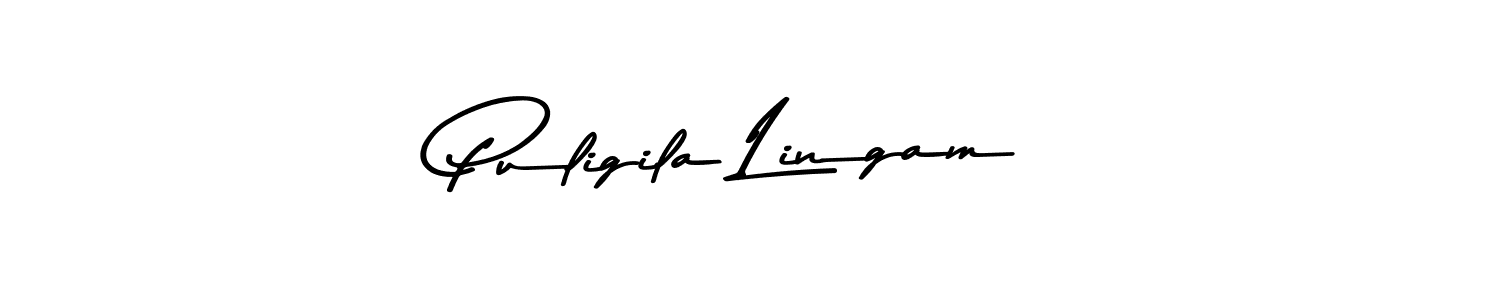 Puligila Lingam stylish signature style. Best Handwritten Sign (Asem Kandis PERSONAL USE) for my name. Handwritten Signature Collection Ideas for my name Puligila Lingam. Puligila Lingam signature style 9 images and pictures png