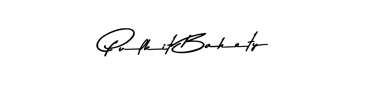 How to make Pulkit Bahety name signature. Use Asem Kandis PERSONAL USE style for creating short signs online. This is the latest handwritten sign. Pulkit Bahety signature style 9 images and pictures png