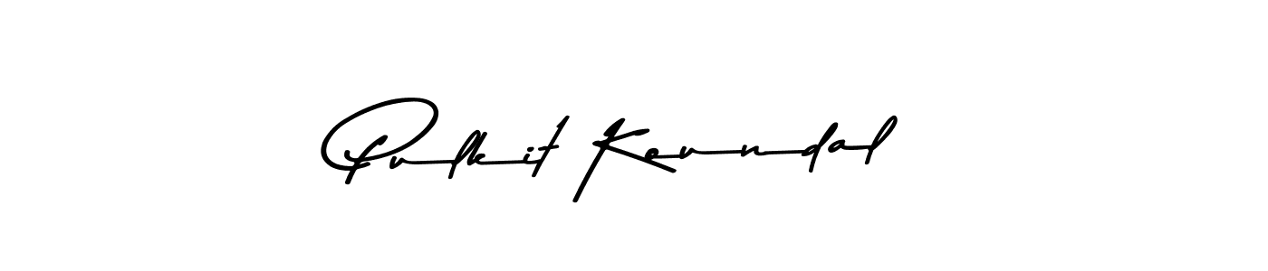 Make a beautiful signature design for name Pulkit Koundal. With this signature (Asem Kandis PERSONAL USE) style, you can create a handwritten signature for free. Pulkit Koundal signature style 9 images and pictures png