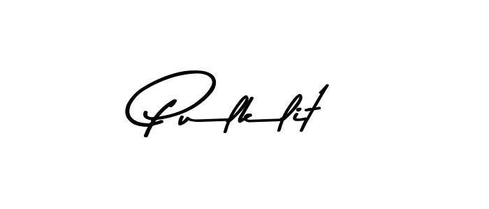 Use a signature maker to create a handwritten signature online. With this signature software, you can design (Asem Kandis PERSONAL USE) your own signature for name Pulklit. Pulklit signature style 9 images and pictures png