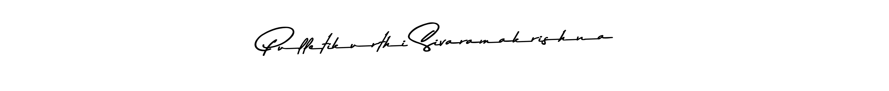 Also You can easily find your signature by using the search form. We will create Pulletikurthi Sivaramakrishna name handwritten signature images for you free of cost using Asem Kandis PERSONAL USE sign style. Pulletikurthi Sivaramakrishna signature style 9 images and pictures png