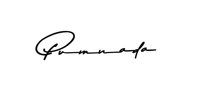 How to make Pumnada name signature. Use Asem Kandis PERSONAL USE style for creating short signs online. This is the latest handwritten sign. Pumnada signature style 9 images and pictures png