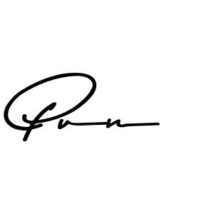 Similarly Asem Kandis PERSONAL USE is the best handwritten signature design. Signature creator online .You can use it as an online autograph creator for name Pun. Pun signature style 9 images and pictures png