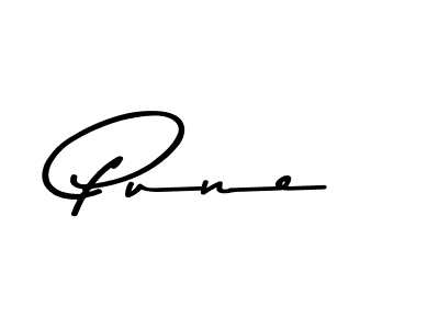 How to make Pune name signature. Use Asem Kandis PERSONAL USE style for creating short signs online. This is the latest handwritten sign. Pune signature style 9 images and pictures png