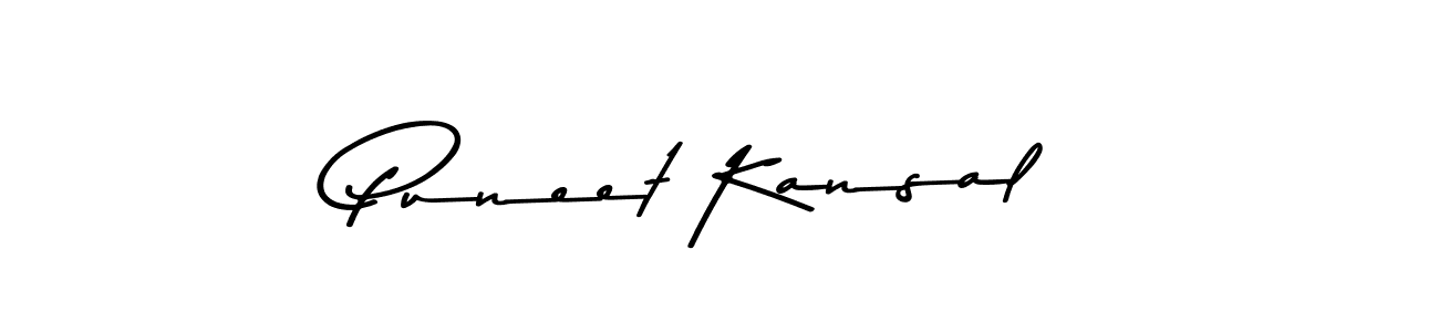 Make a beautiful signature design for name Puneet Kansal. With this signature (Asem Kandis PERSONAL USE) style, you can create a handwritten signature for free. Puneet Kansal signature style 9 images and pictures png