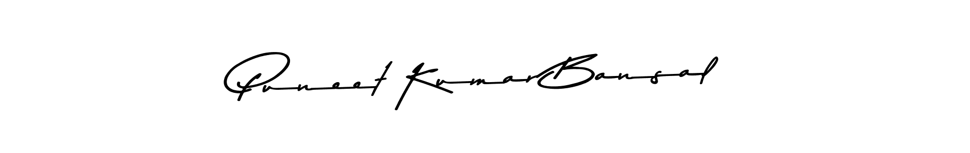 How to make Puneet Kumar Bansal name signature. Use Asem Kandis PERSONAL USE style for creating short signs online. This is the latest handwritten sign. Puneet Kumar Bansal signature style 9 images and pictures png