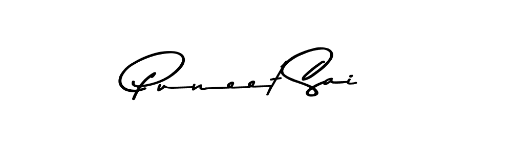 How to make Puneet Sai name signature. Use Asem Kandis PERSONAL USE style for creating short signs online. This is the latest handwritten sign. Puneet Sai signature style 9 images and pictures png