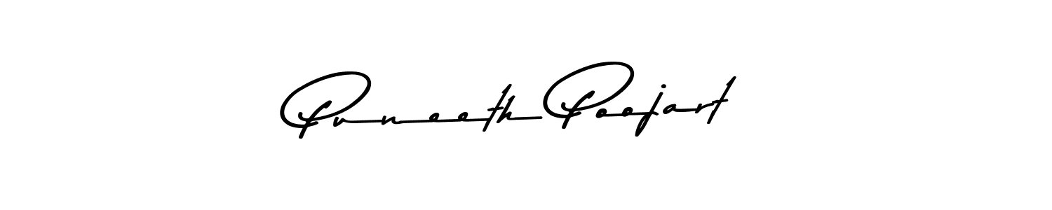 Use a signature maker to create a handwritten signature online. With this signature software, you can design (Asem Kandis PERSONAL USE) your own signature for name Puneeth Poojart. Puneeth Poojart signature style 9 images and pictures png