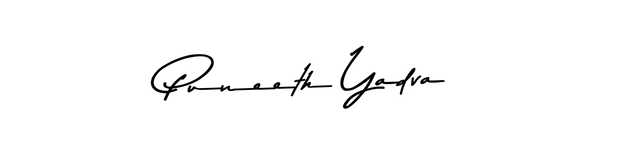 Make a beautiful signature design for name Puneeth Yadva. With this signature (Asem Kandis PERSONAL USE) style, you can create a handwritten signature for free. Puneeth Yadva signature style 9 images and pictures png