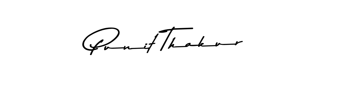 Create a beautiful signature design for name Punit Thakur. With this signature (Asem Kandis PERSONAL USE) fonts, you can make a handwritten signature for free. Punit Thakur signature style 9 images and pictures png