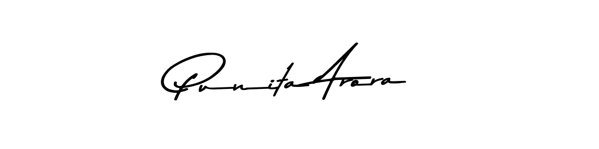 Use a signature maker to create a handwritten signature online. With this signature software, you can design (Asem Kandis PERSONAL USE) your own signature for name Punita Arora. Punita Arora signature style 9 images and pictures png