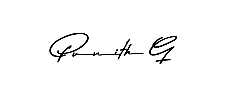 Use a signature maker to create a handwritten signature online. With this signature software, you can design (Asem Kandis PERSONAL USE) your own signature for name Punith G. Punith G signature style 9 images and pictures png