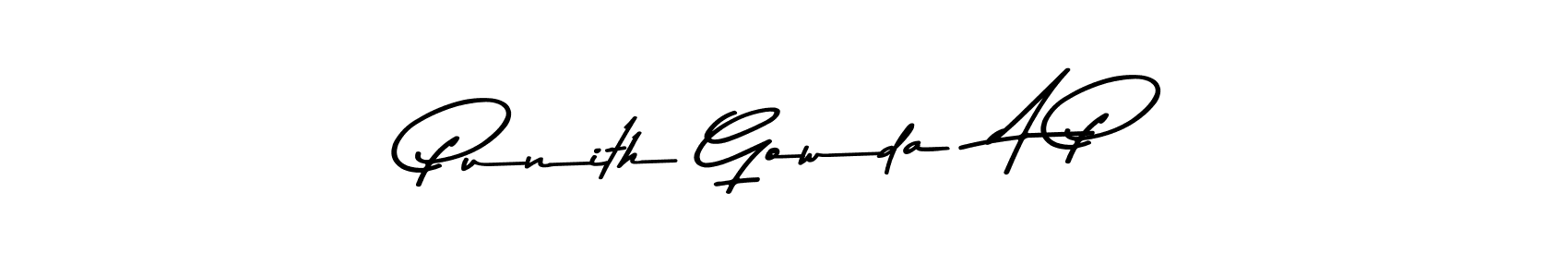 How to make Punith Gowda  A P signature? Asem Kandis PERSONAL USE is a professional autograph style. Create handwritten signature for Punith Gowda  A P name. Punith Gowda  A P signature style 9 images and pictures png