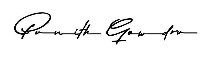 Create a beautiful signature design for name Punith Gowdru. With this signature (Asem Kandis PERSONAL USE) fonts, you can make a handwritten signature for free. Punith Gowdru signature style 9 images and pictures png