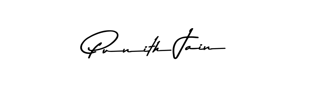 Punith Jain stylish signature style. Best Handwritten Sign (Asem Kandis PERSONAL USE) for my name. Handwritten Signature Collection Ideas for my name Punith Jain. Punith Jain signature style 9 images and pictures png