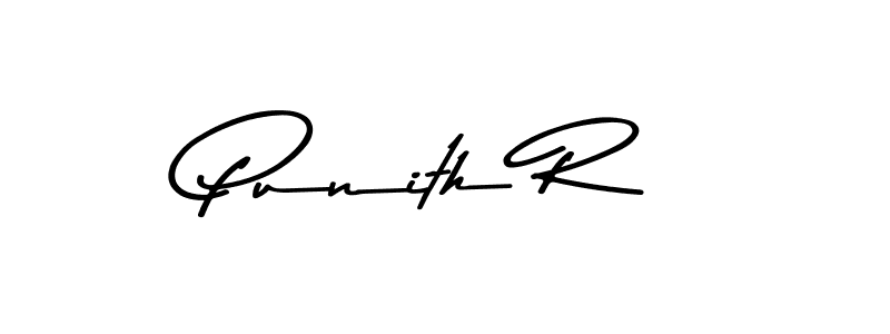 Create a beautiful signature design for name Punith R. With this signature (Asem Kandis PERSONAL USE) fonts, you can make a handwritten signature for free. Punith R signature style 9 images and pictures png