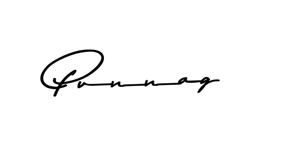 Make a beautiful signature design for name Punnag. With this signature (Asem Kandis PERSONAL USE) style, you can create a handwritten signature for free. Punnag signature style 9 images and pictures png