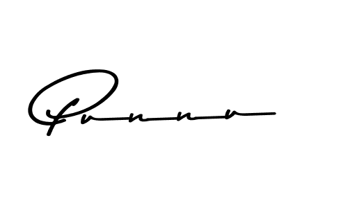 Design your own signature with our free online signature maker. With this signature software, you can create a handwritten (Asem Kandis PERSONAL USE) signature for name Punnu. Punnu signature style 9 images and pictures png