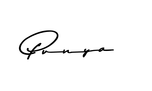 Create a beautiful signature design for name Punya. With this signature (Asem Kandis PERSONAL USE) fonts, you can make a handwritten signature for free. Punya signature style 9 images and pictures png