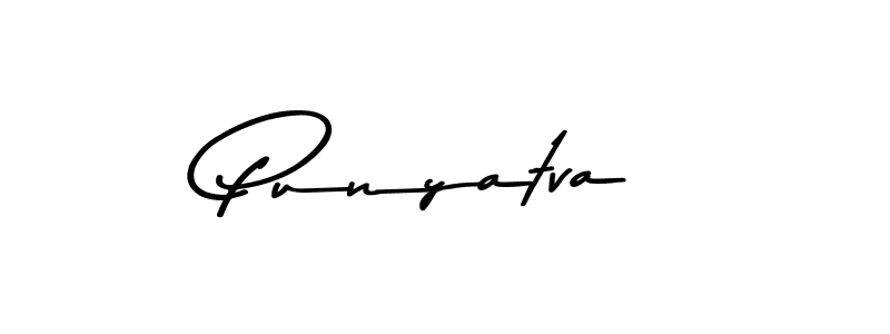 How to make Punyatva signature? Asem Kandis PERSONAL USE is a professional autograph style. Create handwritten signature for Punyatva name. Punyatva signature style 9 images and pictures png