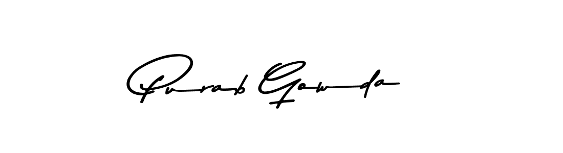 Make a beautiful signature design for name Purab Gowda. Use this online signature maker to create a handwritten signature for free. Purab Gowda signature style 9 images and pictures png