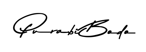 The best way (Asem Kandis PERSONAL USE) to make a short signature is to pick only two or three words in your name. For converting this name Purabi Bodo. Purabi Bodo signature style 9 images and pictures png