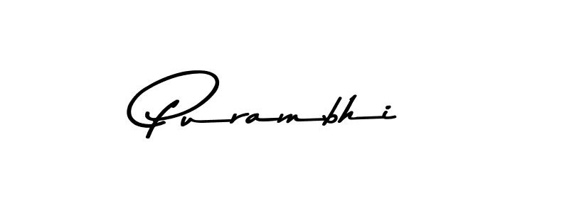 Purambhi stylish signature style. Best Handwritten Sign (Asem Kandis PERSONAL USE) for my name. Handwritten Signature Collection Ideas for my name Purambhi. Purambhi signature style 9 images and pictures png