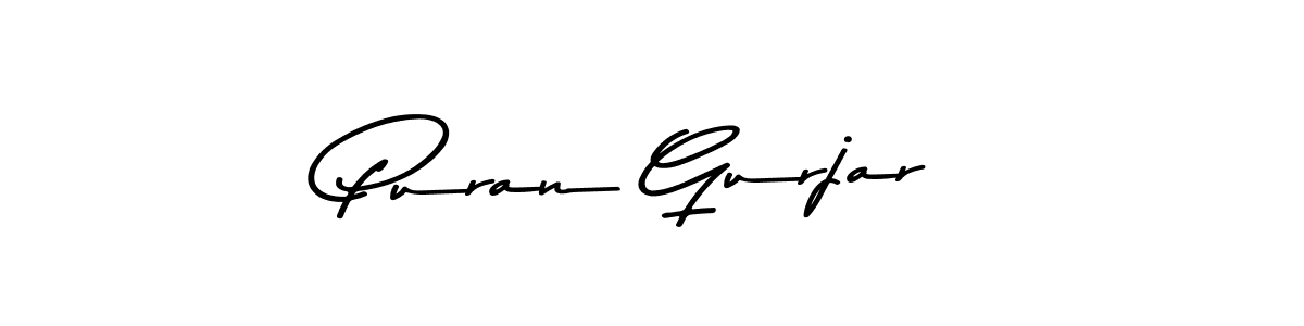 if you are searching for the best signature style for your name Puran Gurjar. so please give up your signature search. here we have designed multiple signature styles  using Asem Kandis PERSONAL USE. Puran Gurjar signature style 9 images and pictures png