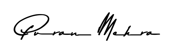 Explore multiple handwriting variations for Puran Mehra including this stunning Asem Kandis PERSONAL USE design. Free to use across all platforms. Puran Mehra signature style 9 images and pictures png