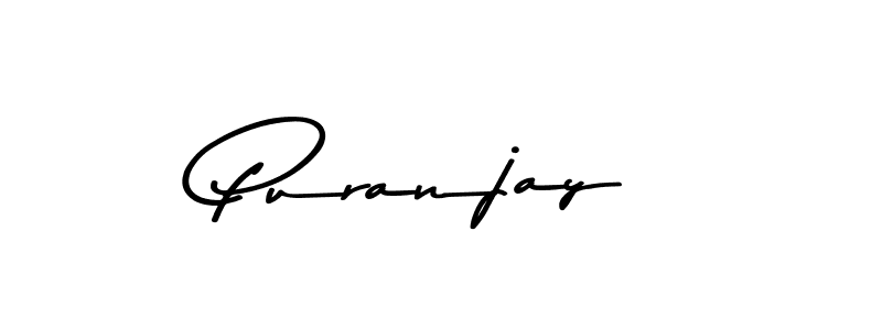 Make a beautiful signature design for name Puranjay. With this signature (Asem Kandis PERSONAL USE) style, you can create a handwritten signature for free. Puranjay signature style 9 images and pictures png