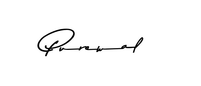 Make a beautiful signature design for name Purewal. With this signature (Asem Kandis PERSONAL USE) style, you can create a handwritten signature for free. Purewal signature style 9 images and pictures png