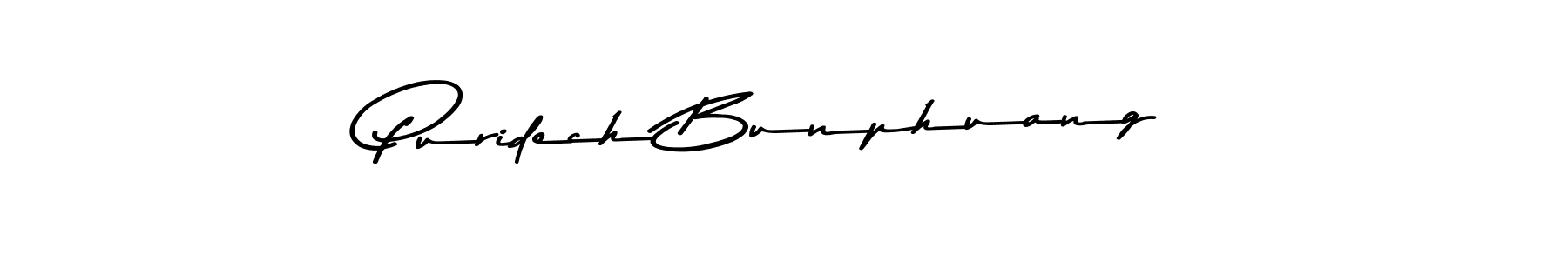Make a beautiful signature design for name Puridech Bunphuang. With this signature (Asem Kandis PERSONAL USE) style, you can create a handwritten signature for free. Puridech Bunphuang signature style 9 images and pictures png