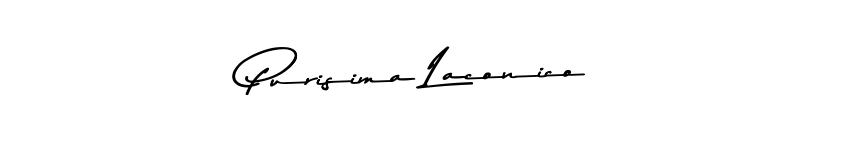 Asem Kandis PERSONAL USE is a professional signature style that is perfect for those who want to add a touch of class to their signature. It is also a great choice for those who want to make their signature more unique. Get Purisima Laconico name to fancy signature for free. Purisima Laconico signature style 9 images and pictures png