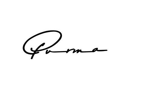 Design your own signature with our free online signature maker. With this signature software, you can create a handwritten (Asem Kandis PERSONAL USE) signature for name Purma. Purma signature style 9 images and pictures png