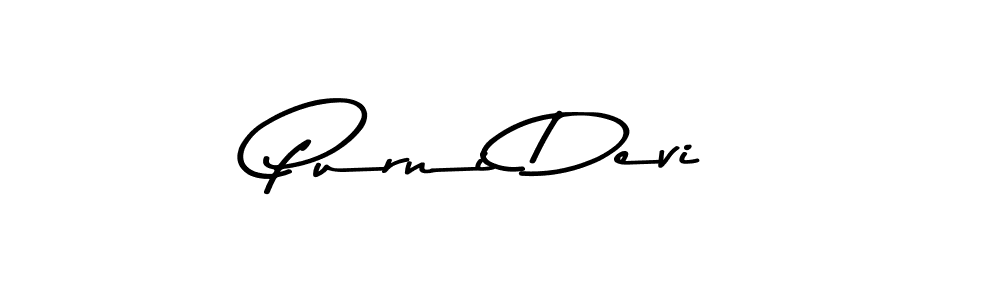 Design your own signature with our free online signature maker. With this signature software, you can create a handwritten (Asem Kandis PERSONAL USE) signature for name Purni Devi. Purni Devi signature style 9 images and pictures png
