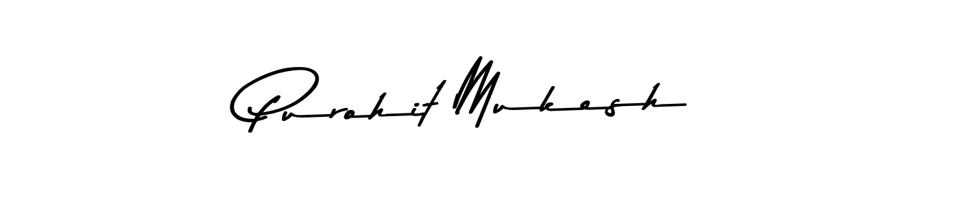 Make a beautiful signature design for name Purohit Mukesh. With this signature (Asem Kandis PERSONAL USE) style, you can create a handwritten signature for free. Purohit Mukesh signature style 9 images and pictures png