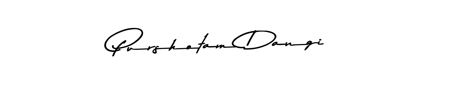 How to make Purshotam Dangi signature? Asem Kandis PERSONAL USE is a professional autograph style. Create handwritten signature for Purshotam Dangi name. Purshotam Dangi signature style 9 images and pictures png