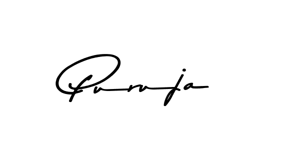 Make a beautiful signature design for name Puruja. With this signature (Asem Kandis PERSONAL USE) style, you can create a handwritten signature for free. Puruja signature style 9 images and pictures png