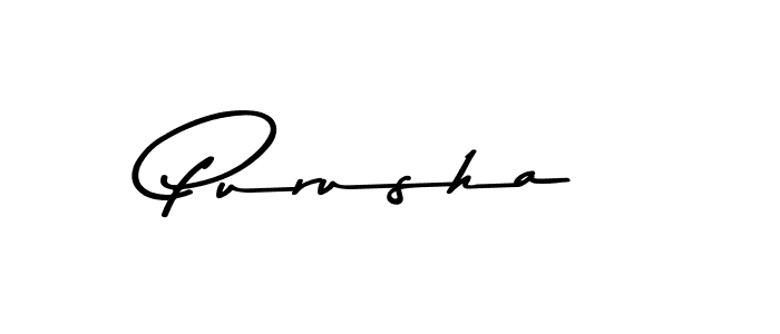 How to make Purusha name signature. Use Asem Kandis PERSONAL USE style for creating short signs online. This is the latest handwritten sign. Purusha signature style 9 images and pictures png