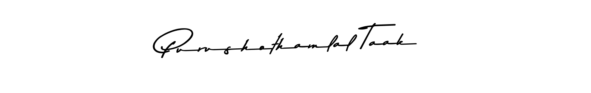 Purushothamlal Taak stylish signature style. Best Handwritten Sign (Asem Kandis PERSONAL USE) for my name. Handwritten Signature Collection Ideas for my name Purushothamlal Taak. Purushothamlal Taak signature style 9 images and pictures png