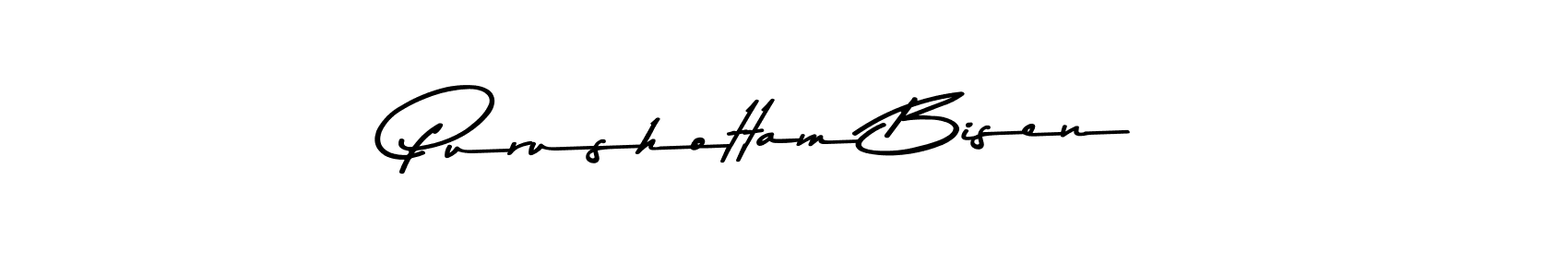 Design your own signature with our free online signature maker. With this signature software, you can create a handwritten (Asem Kandis PERSONAL USE) signature for name Purushottam Bisen. Purushottam Bisen signature style 9 images and pictures png