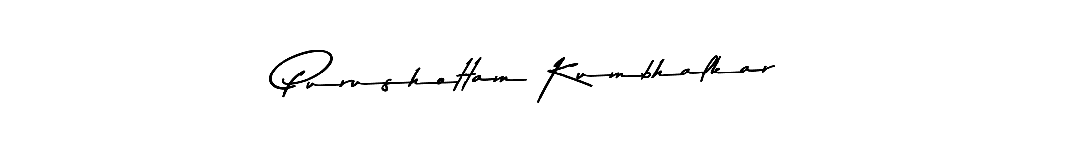 Also You can easily find your signature by using the search form. We will create Purushottam Kumbhalkar name handwritten signature images for you free of cost using Asem Kandis PERSONAL USE sign style. Purushottam Kumbhalkar signature style 9 images and pictures png