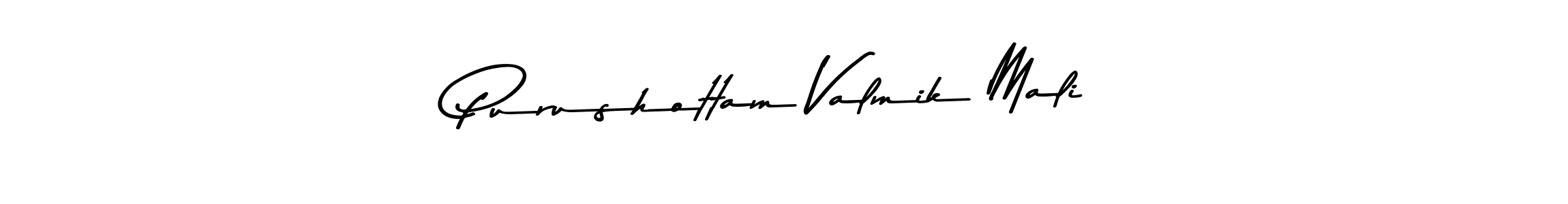 How to make Purushottam Valmik Mali name signature. Use Asem Kandis PERSONAL USE style for creating short signs online. This is the latest handwritten sign. Purushottam Valmik Mali signature style 9 images and pictures png