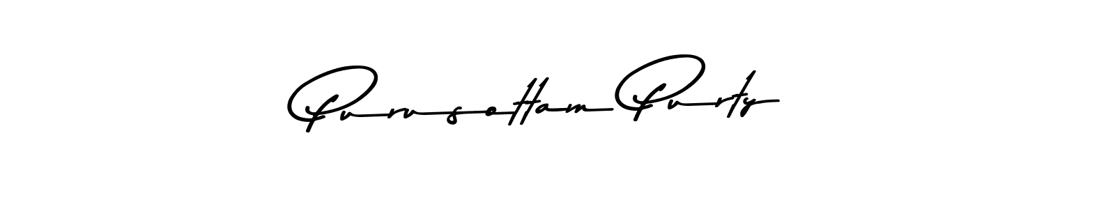 Use a signature maker to create a handwritten signature online. With this signature software, you can design (Asem Kandis PERSONAL USE) your own signature for name Purusottam Purty. Purusottam Purty signature style 9 images and pictures png