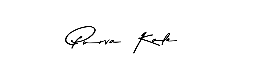 How to make Purva  Kale name signature. Use Asem Kandis PERSONAL USE style for creating short signs online. This is the latest handwritten sign. Purva  Kale signature style 9 images and pictures png