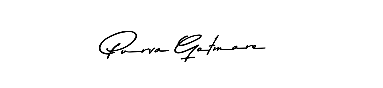 How to make Purva Gotmare signature? Asem Kandis PERSONAL USE is a professional autograph style. Create handwritten signature for Purva Gotmare name. Purva Gotmare signature style 9 images and pictures png